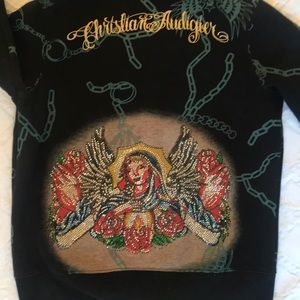 Christian Audigier Virgin Mary/Guadalupe hoodie